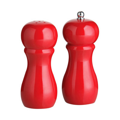 Orsina Salta 11Cm Red Hi Gloss Salt And Pepper Mill from B&Q