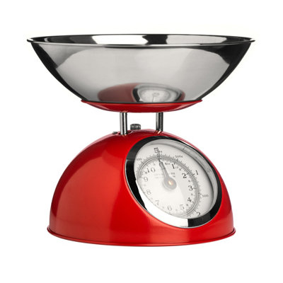 Orsina Premium Constructed 5Kg Red Kitchen ScaleRetro Style Kitchen ScaleIron Steel Constructed Baking Scale from B&Q
