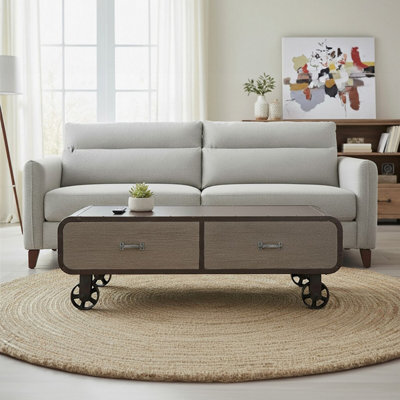 Orsina Durable 2 Drawers Coffee TableDual Drawer Design Display Coffee TableFunctional Decorative Coffee Table from B&Q