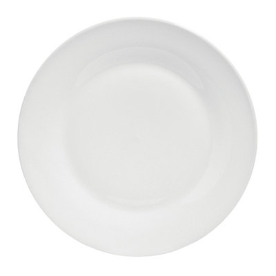 Orsina 16-Piece Dinner SetModern White Porcelain Dinner Set16 Piece Elegant White Dinner Set For Four Diners from B&Q