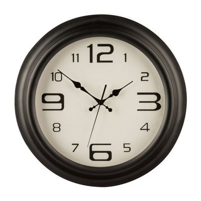 Premier Housewares Interiors By Premier Matt Metal Wall Clock Black