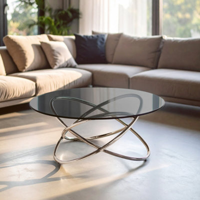 Orsina Smoke Glass Top Coffee Table from B&Q