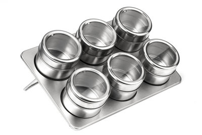 Premier Housewares Interiors By Premier Durable Spice Jars Tray With Oblong TrayMagnetic Spice Jars Tray For KitchenDurable Tray With Clear Lid from B&Q