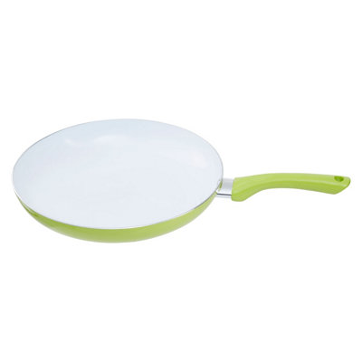 Orsina 30Cm Lime Green FrypanNon-Stick Aluminium Frying Pan With Soft Touch HandleEco-Friendly Ceramic Coating from B&Q