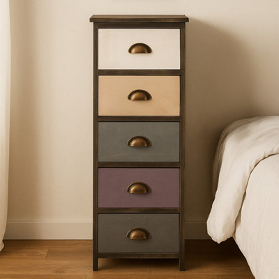 Orsina Stylish Compact 5 Drawers ChestModern Chest Of Drawers For LivingroomMinimalist Storage Chest For Lounge from B&Q