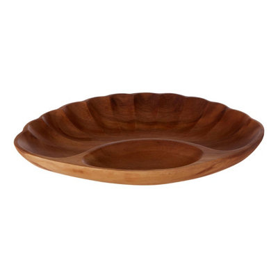 B&Q -  Kora 2 Compartment Clamshell Serving Dish