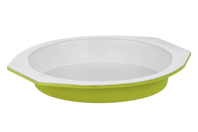Orsina Functional Design Lime Green Cake Tin With HandlesNon-Stick Carbon Steel Round Baking Tin For Effortless from B&Q