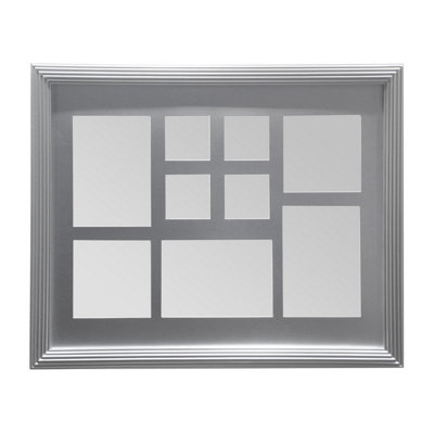 Orsina Silver 9 Photo Multi Photo Frame,bedroom Display Piece,polyresin Image Holder,wall Frame With Hanging Hooks from B&Q