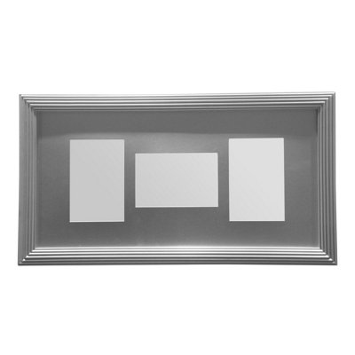 B&Q -  Silver 3 Photo Multi Photo Frame