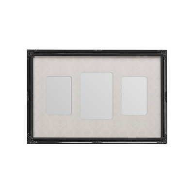 Orsina Elegant Black 3 Multi Photo Frame,durable Polyresin Multi-Image Display,3-Slot Picture Frame For Wall Decor from B&Q