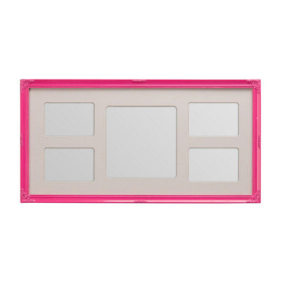 Orsina Pink Multi-Photo Display With 5 Picture Frames,polyresin Wall Photo Holder,versatile Photo Collage Frame from B&Q