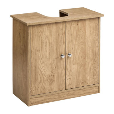 Orsina Portland Oak Veneer Under Sink Cabinet from B&Q