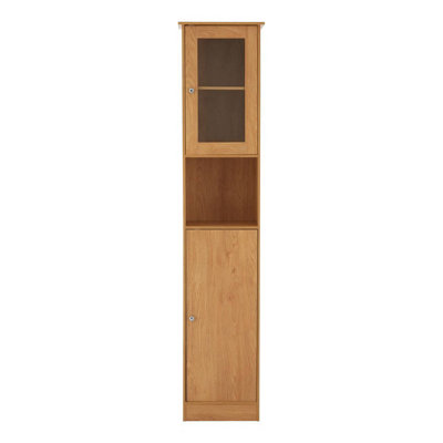 Orsina Portland Tall Oak Veneer Cabinet from B&Q