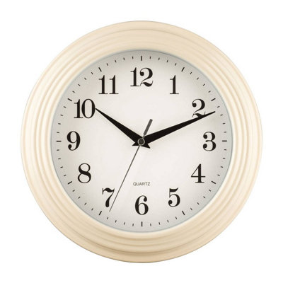 Orsina Cream Wall ClockElegant Distressed Design With Bold Black Numerals And Classic FaceReliable Quartz from B&Q