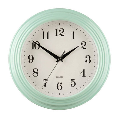 Orsina Pale Blue Wall ClockElegant Distressed Design With Bold Black Numerals And Classic FaceReliable Quartz from B&Q