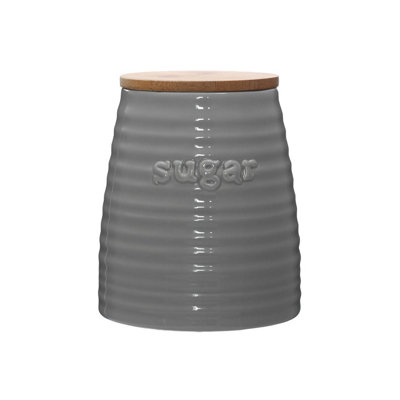 Orsina Winnie Grey Dolomite Sugar CanisterSingle Canister from B&Q