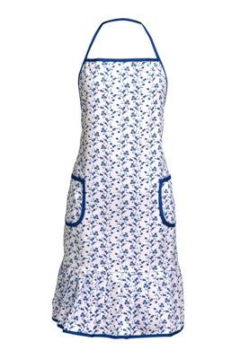 Orsina Blue Rose ApronClassic Blue Floral Pattern With Adjustable Neck StrapProtects Clothes During Cooking, from B&Q
