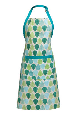 Orsina Green Leaf Printed Apron from B&Q