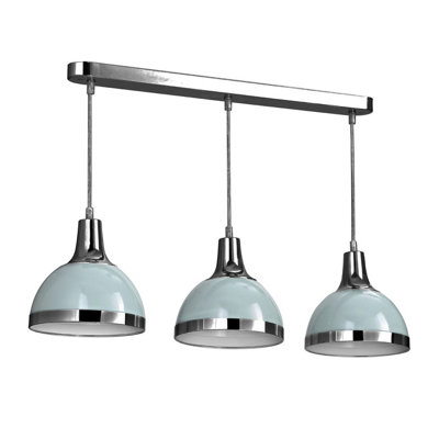 Orsina Vermont Three Shutter Blue Shades Pendant Light from B&Q