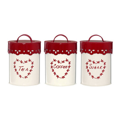 Orsina Anglaise Tea  Coffee & Sugar Canister Set from B&Q