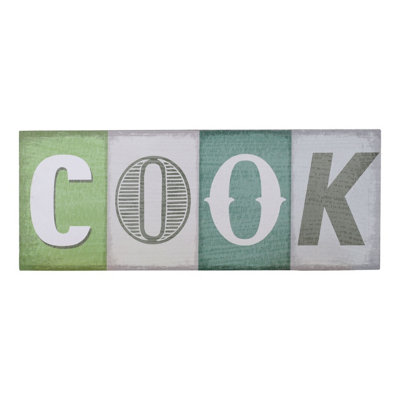 Orsina Cook Wall PlaqueRustic Wooden Sign With Bold Cook LetteringNatural Finish Adds Charm To Kitchen from B&Q