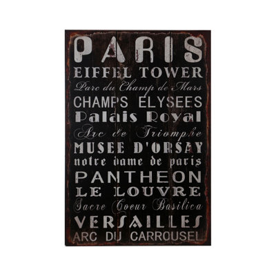 Orsina Paris Themed Wall Plaque from B&Q