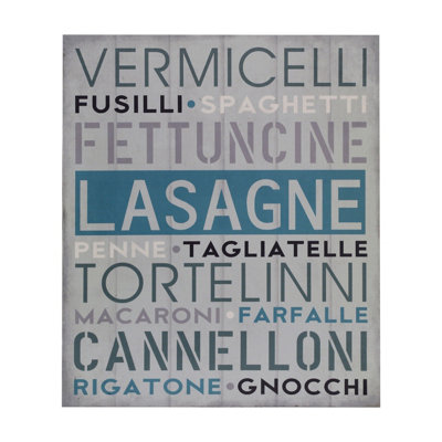 B&Q -  Lasagne Recipe Wall Plaque
