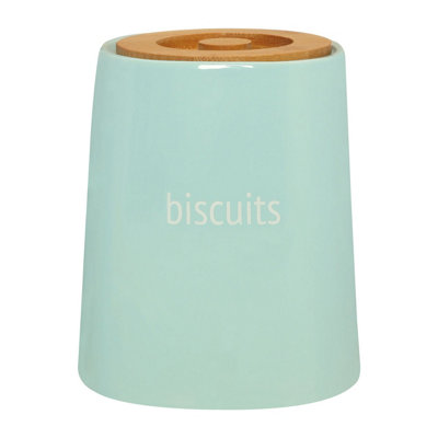 Orsina Fletcher Blue Ceramic Biscuit Canister from B&Q