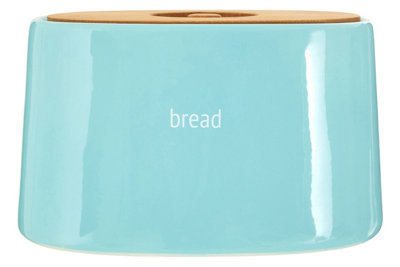 Orsina Fletcher Blue Ceramic Bread Crock from B&Q