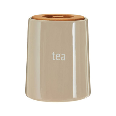 Orsina Functional Design Beige Ceramic Tea CanisterChic Design Ceramic CanisterDurable Canister For Ingredients from B&Q
