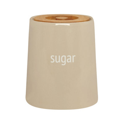 Orsina Fletcher Beige Ceramic Sugar CanisterSingle Canister from B&Q