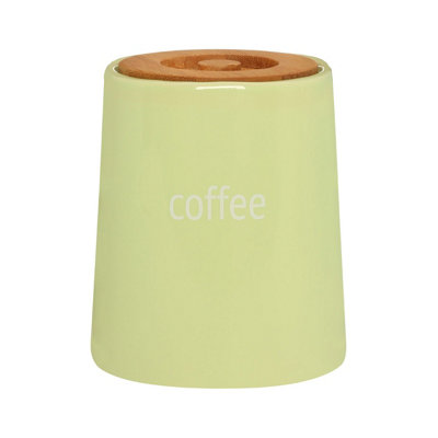 Orsina Chic Design Green Ceramic Coffee CanisterFunctional Design CanisterDurable Canister For Ingredients from B&Q