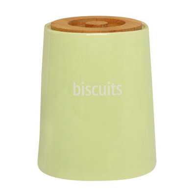 Orsina Chic Design Green Ceramic Biscuit CanisterFunctional Design CanisterDurable Canister For Ingredients from B&Q