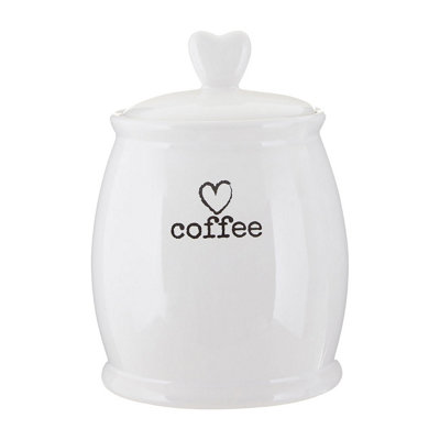 Orsina Chic Design White Dolomite Coffee CanisterFunctional Design CanisterDurable Canister For Ingredients from B&Q