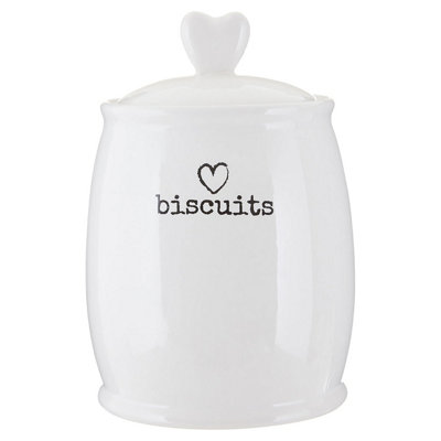 Orsina Chic Design White Dolomite Biscuit CanisterFunctional Design CanisterDurable Canister For Ingredients from B&Q