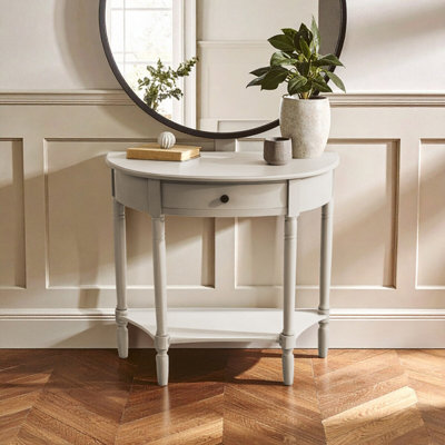 Premier Housewares Interiors By Premier Heritage Vintage One Drawer Console Table Grey