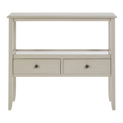 Premier Housewares Interiors By Premier Heritage 2 Drawers Console Table Grey