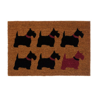 Orsina Scottie Dog Printed Coir Doormat