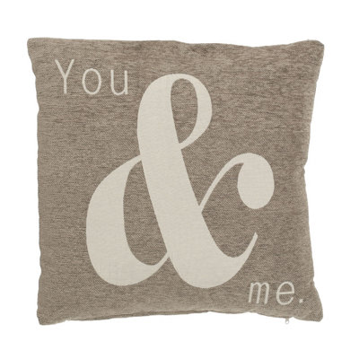 Orsina Natural 'you & Me' Words Cushion from B&Q