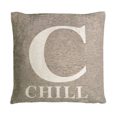 Orsina Natural 'chill' Words Cushion from B&Q