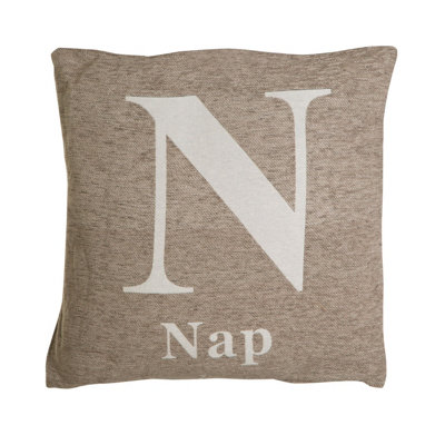 Orsina Natural 'nap' Words Cushion from B&Q
