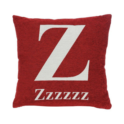 Orsina Words 'zzzzzz' Red Cushion from B&Q