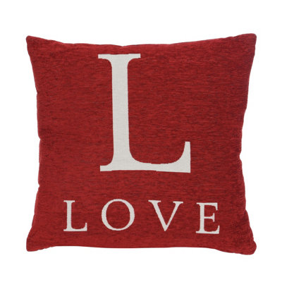 Orsina Words 'love' Red Cushion from B&Q