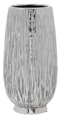 Orsina Hesper Small Silver Ceramic Vase from B&Q
