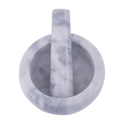 Orsina Unisex Grey 200Ml Marble Mortar & Pestle, Durable Natural Stone Grinder For Kitchen Use - Image 3