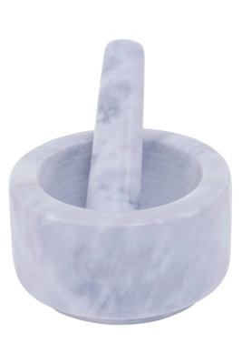 Orsina 250Ml Grey Marble Mortar And PestleDurable Natural Stone Grinder For Kitchen Use from B&Q