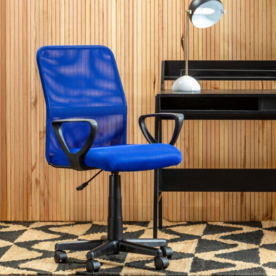 Orsina Ergonomic Dark Blue Home Office ChairComfortable Work From Home ChairMovable Ergonomic Chair For Office from B&Q
