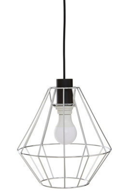 Orsina Wyra Chrome Cage Pendant Light from B&Q