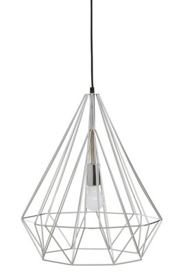 Orsina Wyra Chrome Conical Pendant Light from B&Q