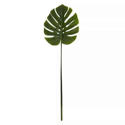Orsina Monstera Palm Stem109Cm GreenLarge Faux Leaf With Lifelike Texture And Bold Tropical LookAdds Height from B&Q